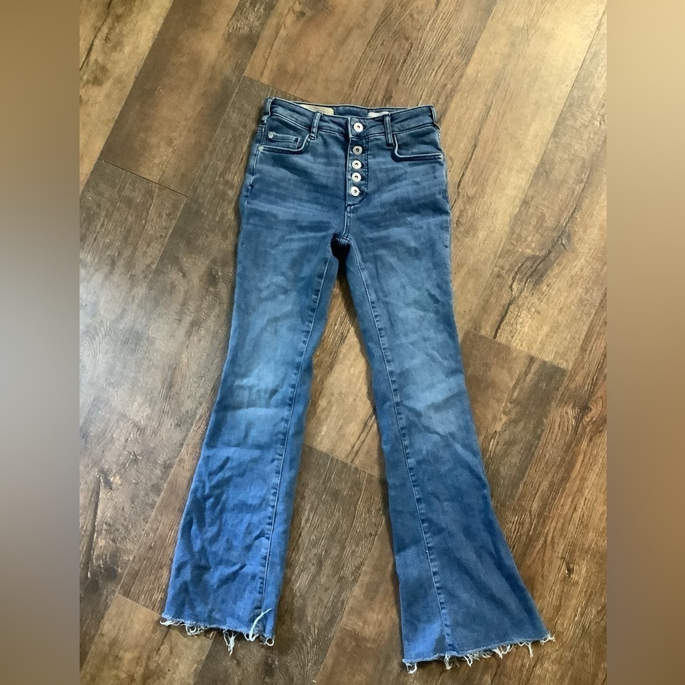 Pilcro and the Letterpress High-Rise Bootcut Medium Wash Denim. - Picture 2 of 5